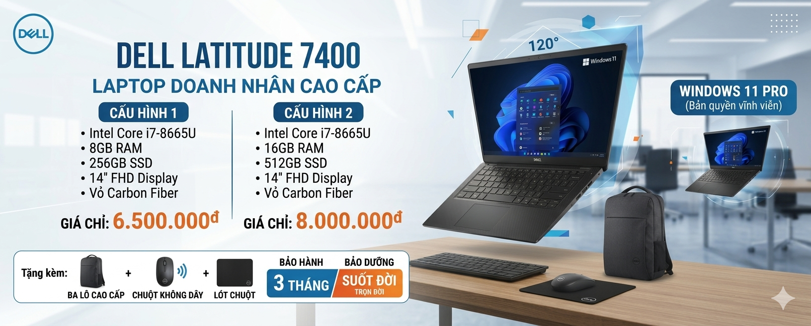 DELL LATITUDE 7400 I7 8665U 8GB 256GB 14