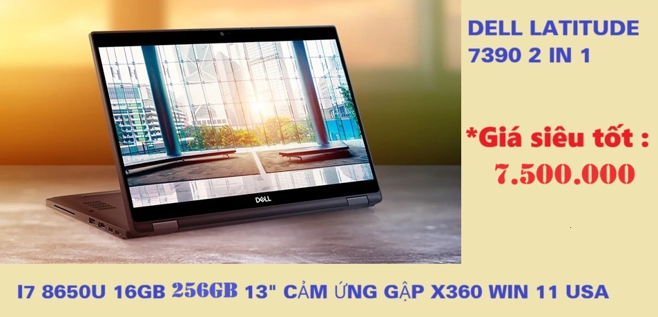 DELL LATITUDE E7390 2 IN 1 I7 8650U 16GB 512GB 13.3