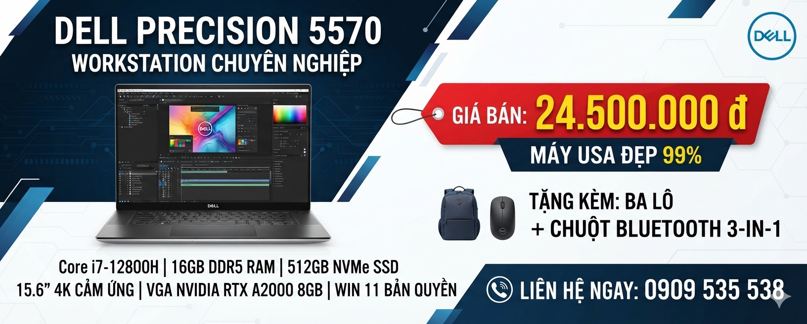 DELL PRECISION 5570 I7 12800H 16GB 512GB 15.6
